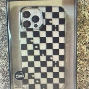 Coach Checkered Black and White iPhone Case 12 Pro